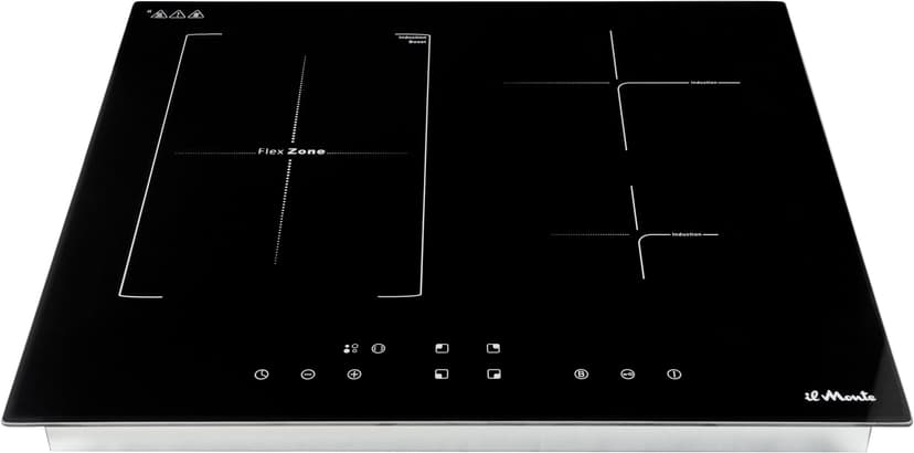 Индукционная варочная панель, 7000 Вт., Объединение индукционных зон Flex Zone, Booster, Сенсорное управление, Таймер 99 мин., Автоотключение, Защита от детей, il Monte BH-662-BIH--9